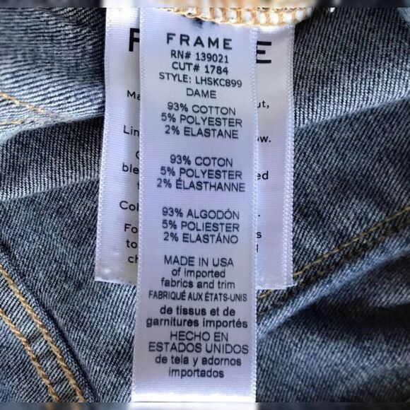 Frame Cropped Ankle Blue Denim Jeans Le High Skinny Crop 31 - Picture 6 of 10